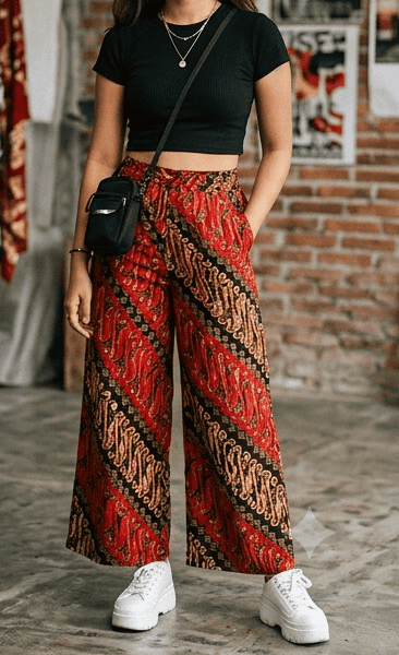 Gaya streetwear batik